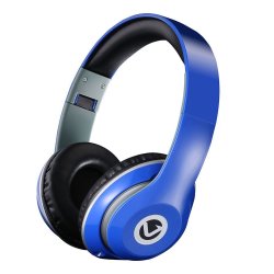 Volkano Rhythm Series Ultra Powerful Aux Headphones- Blue - Blue