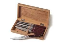 Wood Steak Knives In Wooden Box 6-PIECE