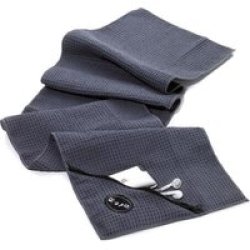 Gym Towel With Integrated Zip Pocket Schwitzableiter Grey