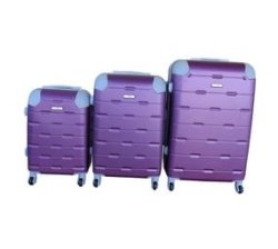 3 Piece Luggage Set - Purple