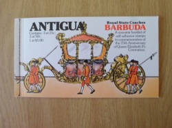 Antigua Booklet Royal State Coaches Barbuda Mint See Pics