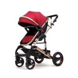 Baby Stroller 2 In 1 Child Pram - Red