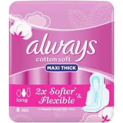 Always Maxi Sanitary Pads Cotton Thick Long 8'S