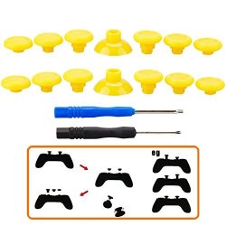 Mxrc Professional Replacement Repair Kit Swap Thumb Analog Sticks For PS4 Controller & Xbox One Controller Yellow