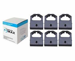 Suppliesmax Compatible Replacement For Adler Royal 616 Black Printer Ribbons 6 PK - Equivalent To Panasonic KX-P145