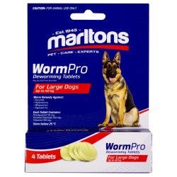 Marltons Wormpro Large Dogs 31-40KG 4 Tabs