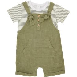 Made 4 Baby Unisex 2 Piece Dungaree With Bodyvest 12-18M