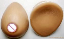 Silicone Breast Forms - Without Straps Teardrop Hollow Back Tan 800 Grams C Cup