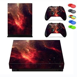Xbox One X Skin Sticker Morbuy Starry Sky Style Decal Vinyl Sticker Pattern Series Skin Cover Full Sticker For Console & 2 Controllers +
