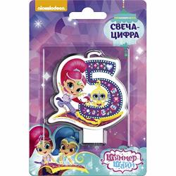 Shimmer And Shine Cupcake Topper Candle 5 Years Baking Dessert Decorations Happy Birthday Holiday Anniversary Jubilee Party Supply Must Have Accessories For Kids Baby Shower Celebration