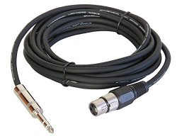 Staraudio SSFC-450CM 15FT 4.5M Stereo Quarter Inch 1 4" Male To 3 Pin Xlr Female Cable For Professional Microphones And Devices