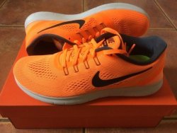 Nike Mens Free Rn Shoe Orange UK 8