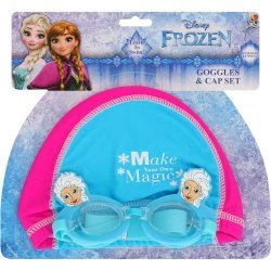Frozen Swimming Goggles And Cap Blue