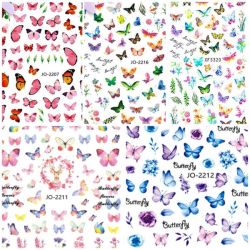 Nail Art Stickers - Self-adhesive Butterfly World