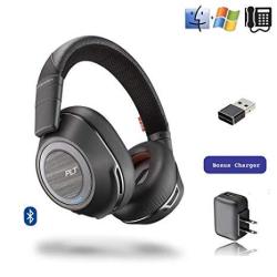 Voyager Plantronics 8200-UC Stereo Bluetooth Headset USB Dongle 208769-01 Bonus Ac Charger