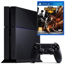 Sony Playstation Ps4 500GB Console With Dualshock 4 Controller & Infamous: Second Son Bundle