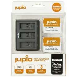 Value Pack X2 Battery For Gp AHDBT-901 + USB Triple Charger