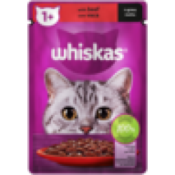 Whiskas Beef In Gravy Cat Food 85G