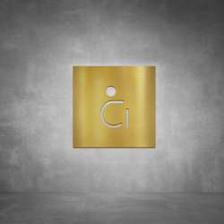 Wheelchair Sign D03 - Brushed Brass