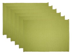 Lushome Green Cotton Placemats With Napkin Table Linens Set Of 12 LH-TM21C