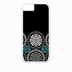 Floral Circles - Iphone 5C Rubber Double Layer Protection White Case - Compatible With Iphone 5 5C