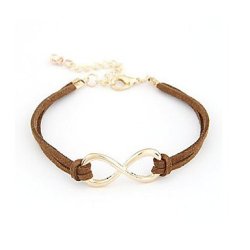 Infinity Leather Charm Bracelets Special Handmade Bracelets. - Adjustable Size