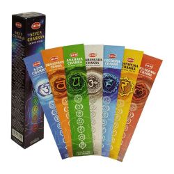 7 Chakra Premium Incense Sticks.box 7 Types X 5 Sticks Each - 35 Sticks