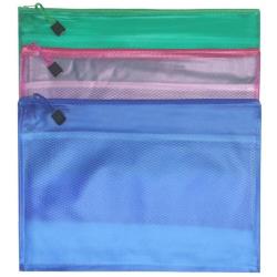 Scripto A4 Zipper Book Bag - Assorted Colours