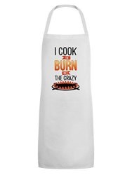 Grindstore WOMEN39 S I Cook To Burn Off The Crazy White Apron