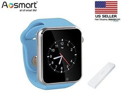 Bluetooth Smart Watch With Camera Aosmart B1 Smart Watch For Android Smartphones Sky Blue