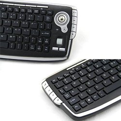 Redcolourful 2.4G Wireless Compact Keyboard With Optical Trackball & Scroll Wheel For Htpc Multimedia Smart Tv