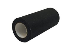 Senkary Glitter Tulle Roll Sparkling Tulle Ribbon Tulle Spool 6 Inch by 25 Yards Black 