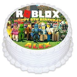 Roblox Edible Cake Image Personalized Topper Icing Sugar Paper 8" Round Circle