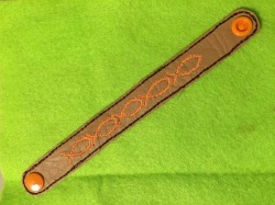 Orange Vinyl Kiddies Bracelet With Fish Design