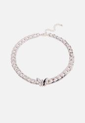 Keepsake Luxe Curb Necklace - Butterfly Silver