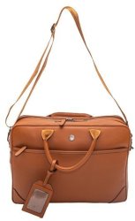 Leather 15.6" Laptop Bag Tan