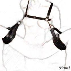 Orino Sex Leather Easy Access Thighs Sling Spreader Adult Sex Toys With Wrist Cuffs Black