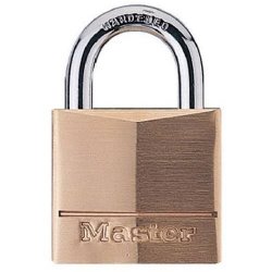 Master Lock 140D Solid Brass Keyed Different Padlock With 1-9 16-INCH Wide Body 1 4-INCH Shackle