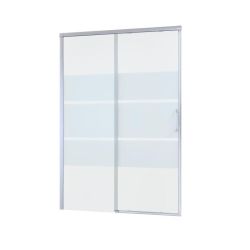 Shower Door Single Slider Remix Chrome With Privacy Glass 120X195CM