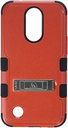 Valor Communication LLC Mybat Cell Phone Case For LG V5 TP2608 K20 Plus LG Harmony LG K10 2017 LG VS501 K20V - Natural Red black With Kickstand