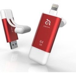 Adam Elements Iklip II Flash Drive 64GB - Red
