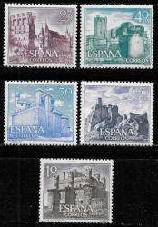 Spain 1966 Spanish Castles 1st Series Complete Unmounted Mint Set Sg 1798-1802