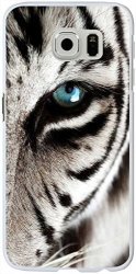 S6 Case Samsung Galaxy S6 Hard Case Viwell 2015 New Unique Design Personalized Cool Protective Cover White Tiger Eyes