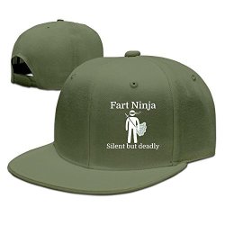 Cacajessica Mens Fart Ninja Silent But Deadly Funny Hip-hop Forestgreen Hat Adjustable Snapback