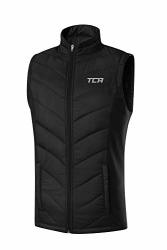 Tca Men's Excel Runner Thermal Lightweight Running Gilet Vest With Zip Pockets - Black Stealth Xx-large