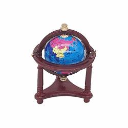 Vibola MINI Dollhouse Accessories Dollhouse Furniture 1:12 Scale Miniature Globe Dollhouse Kit Accessories Pretend Play Toy For Boy Girl Bedroom Living Room Red