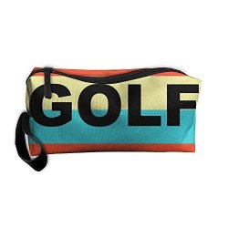 Jessent Coin Pouch Golf Colored Stripes Pen Holder Clutch Wristlet Wallets Purse Portable Storage Case Cosmetic Bags Zipper