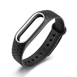 Yukuai Quick Release Soft Silicone Replacement Watch Bands For Xiaomi Mi Band 2 Universal Adjustable Sport Strap For Xiaomi Mi Band 2 Women Men Smartwatch Black