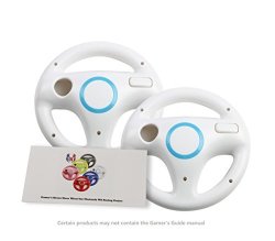 2PCS Wii Wheel For Mario Kart 8 Deluxe Wii Resort And Other Nintendo Remote Steering Games - Original White 6 Colors Available