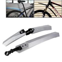 Plastic + Steel Front & Rear Mudguard For 26 Inch Bike Mtb Grey